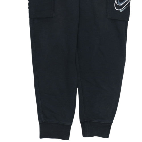 Nike Men's Black Fleece Jogger Trousers M Regular Tapered Fit