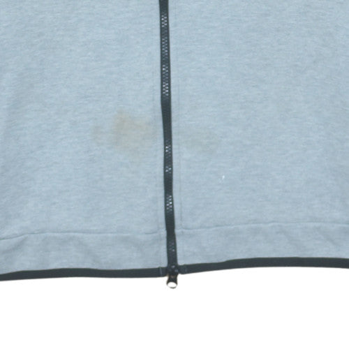 Nike Men's Grey Full Zip Hoodie Size M with Logo Design