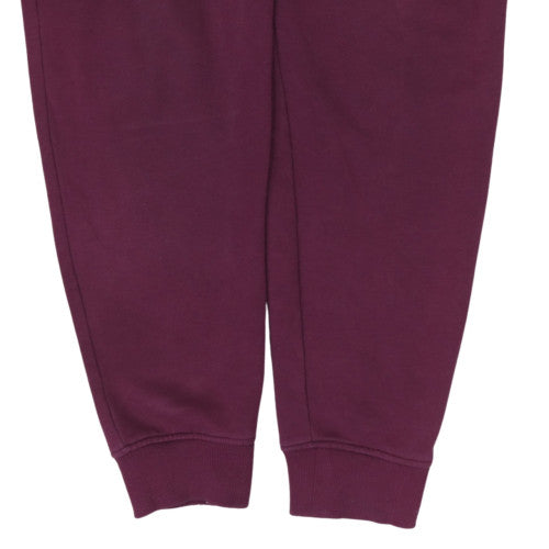 Kappa Womens Burgundy Jogger Sweatpants Size M Elastic Waist Fleece Lined