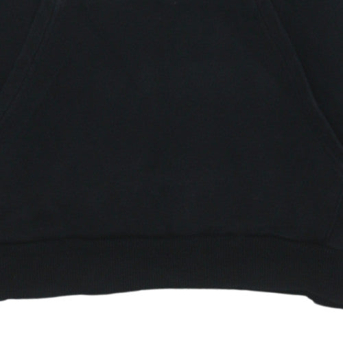 Puma Mens Black Hoodie 14Y Teens Pullover Cotton Graphic Print