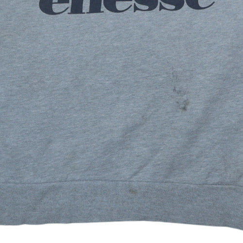 Ellesse Men's Grey Camo Logo Sleeveless Crew Neck Sweatshirt XL