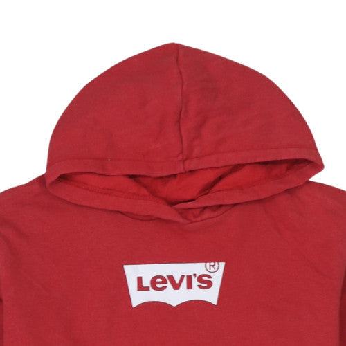 Levi's Teens Red Pullover Hoodie 14 Plus Cotton Logo Sweatshirt