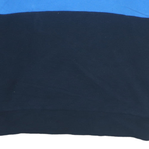 Jack & Jones Men's Blue Pullover Hoodie Core Graphic Print Size M