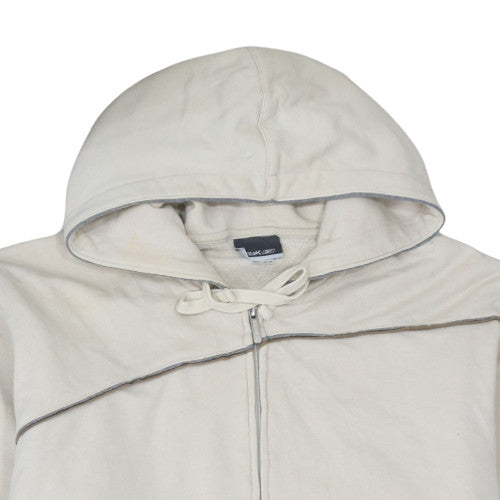 Reebok Men's Beige Full Zip Hoodie Size L Cotton Blend Casual