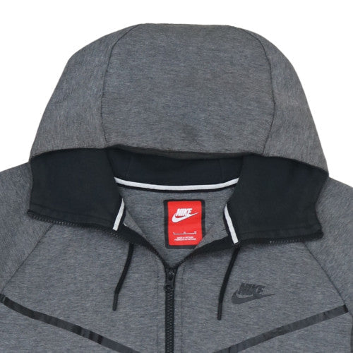 Nike Men's Grey Full Zip Hoodie L Regular Fit Sports Jersey