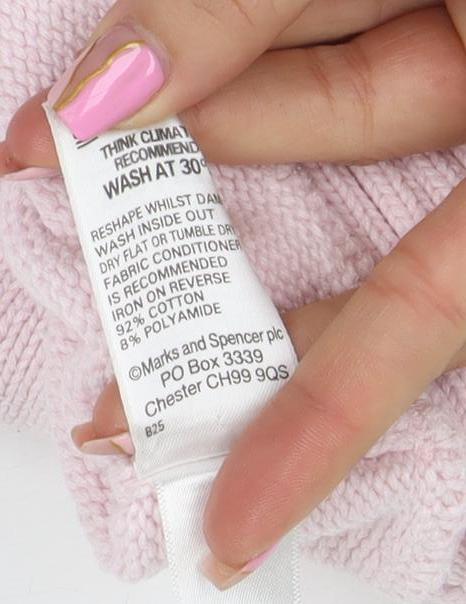 Marks & Spencer Women’s Pink Full Zip Collared Jumper Size 14