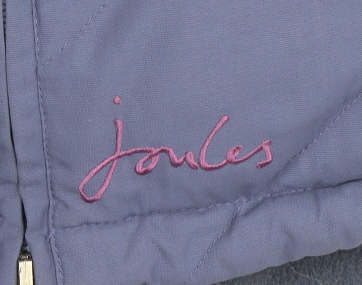 Joules Women's Blue Puffer Waistcoat Size 8 Lightweight Zip