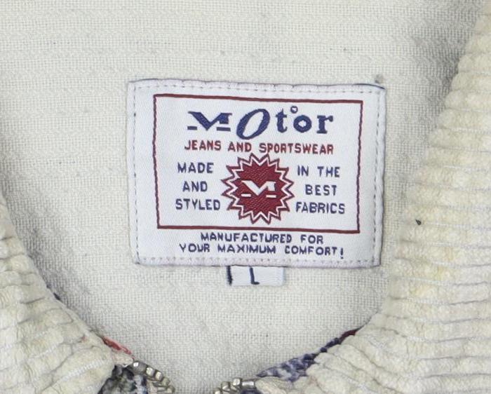 V-Torf Mens Multicoloured Checked Corduroy Zip Jacket Size L