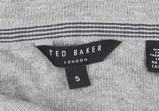 Ted Baker London Grey Long Sleeve Polo Shirt Size S Men’s Casual