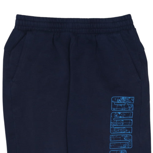 Puma Men's Blue Sweatpants M Regular Fit Elastic Waist Logo Joggers