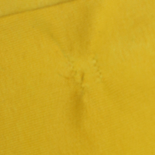 Champion Men's Yellow Pullover Hoodie Medium Cotton Blend
