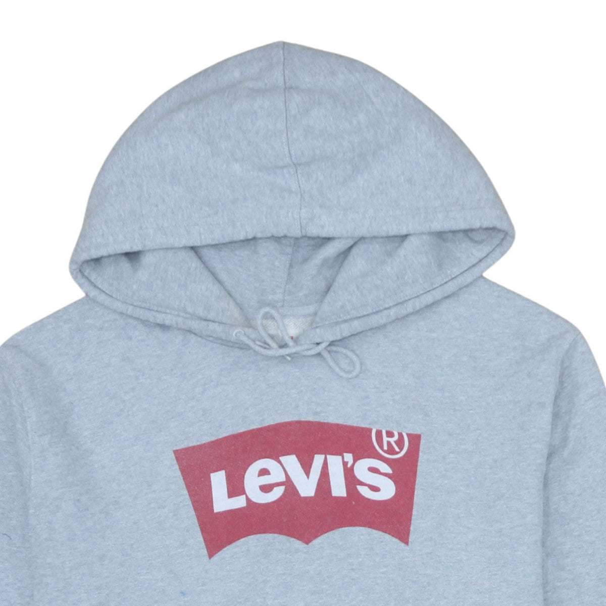 Levi's Men's Grey XL Pullover Hoodie with Logo Print