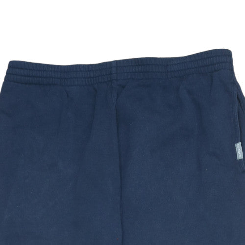 Reebok Men Blue Large Fleece Sweatpants Elastic Waist Casual