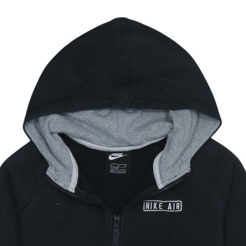 Nike Air Boys Black 1/2 Zip Hoodie Medium 137-147cm Cotton Blend