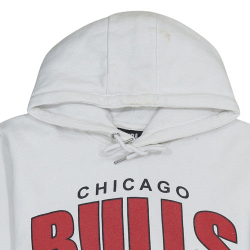 Primark Men’s White Chicago Bulls NBA Hoodie Size M Pullover Fleece