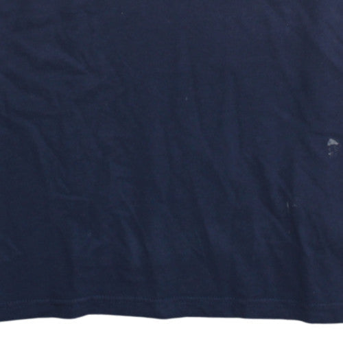 Tommy Jeans Men Blue Colourblock Cotton T-Shirt Size S