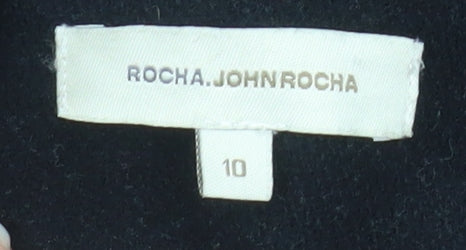 RJR.John Rocha Women's Black Wool Trench Coat Size 10