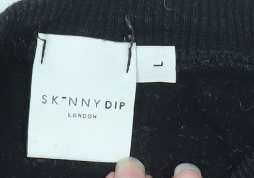 Skinnydip London Women’s Black L Sweatshirt Permanently Tired Graphic Print