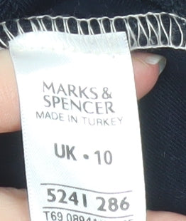 Marks and Spencer Women’s Black Hooded Full Zip Cotton Jacket UK 10