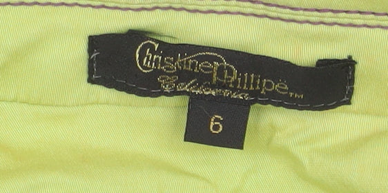 Christine Phillipe Womens Green Slim Fit Blazer Size 6 Cotton Blend