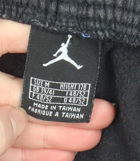 Jordan Men's Black M Track Pants with Side Stripes