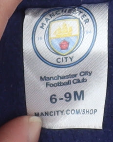 Manchester City Unisex Baby Blue Puffer Jacket 6-9 Months Nylon Winter Coat