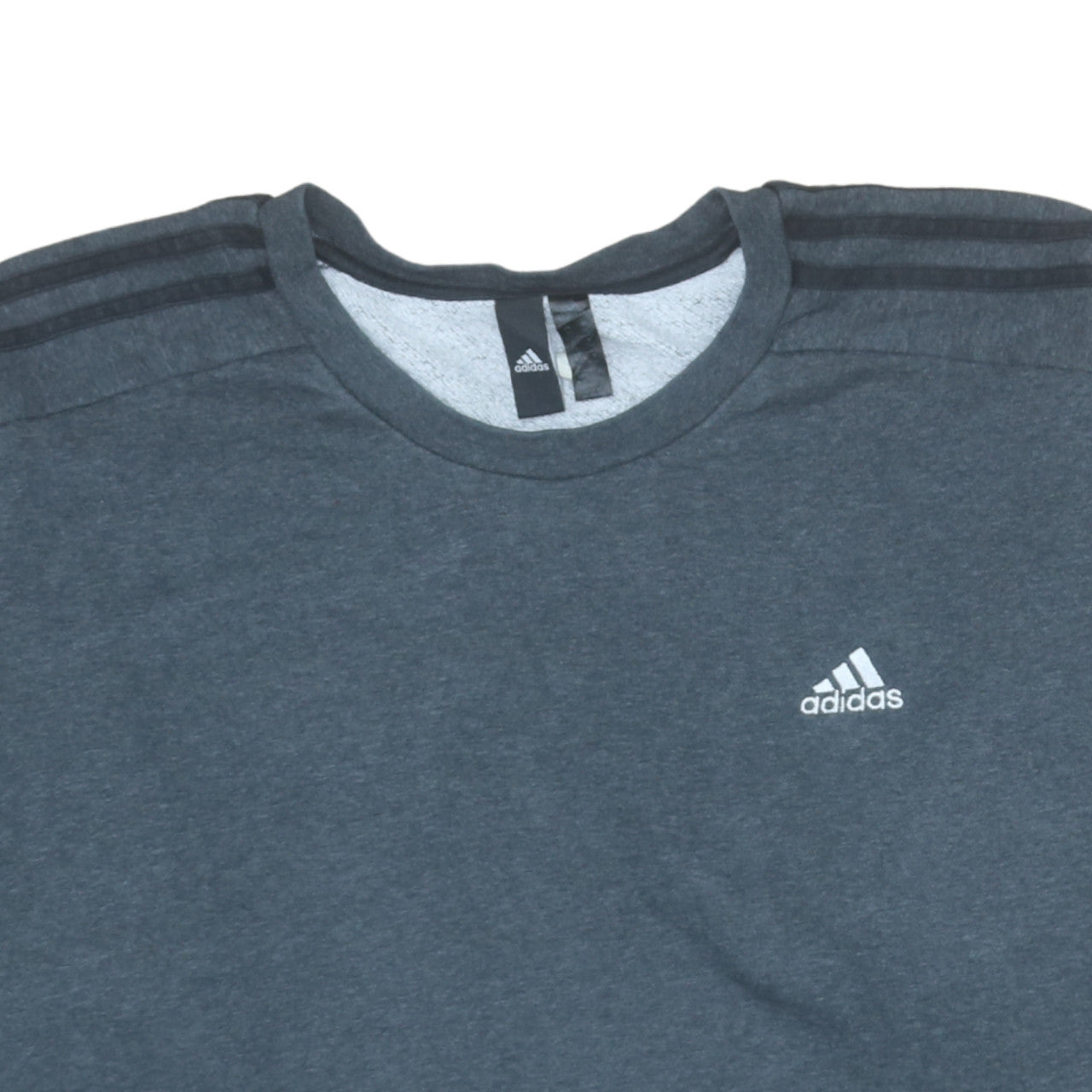 adidas Men's Grey Pullover Sweatshirt Size L Crew Neck Fleece