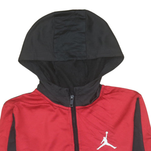 Jordan Boys Black Red Half Zip Hoodie XL 13-15 Years Fleece Sweatshirt