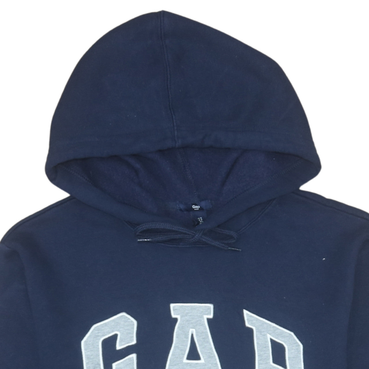 GAP Men's Blue Pullover Hoodie Small Fleece Logo Sweatshirt