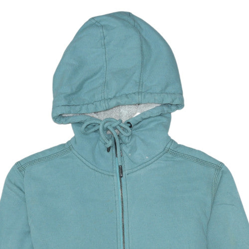 Carhartt Womens Blue Full Zip Hoodie M (8-10) Cotton Blend