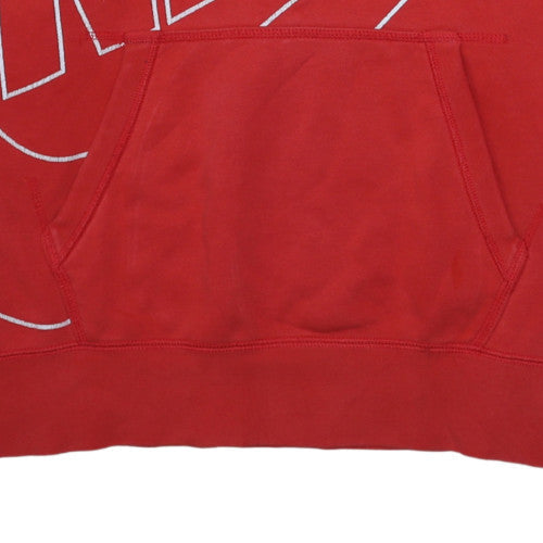 Nike Women's Red Pullover Hoodie XL Graphic Print Athletic Sweatshirt