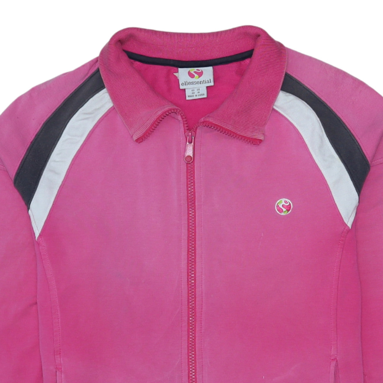 Ellessential Women's Pink Track Jacket Size 14 Full Zip Activewear
