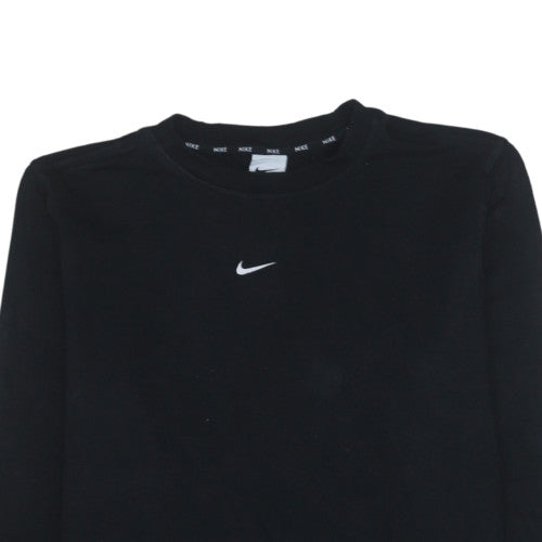 Nike Men Black Dri-FIT Pullover Crew Neck Sweatshirt Size L