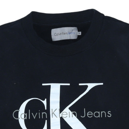 Calvin Klein Jeans Womens Black Medium Pullover Sweatshirt