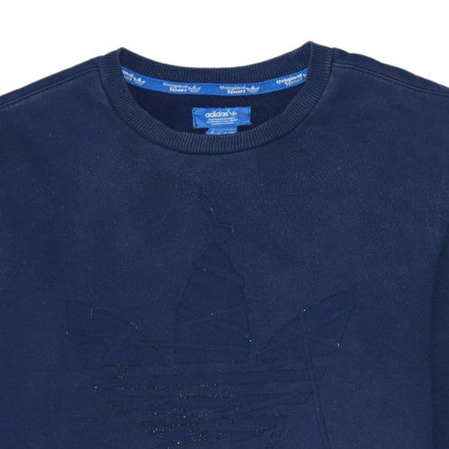 Adidas Men's Blue Crew Neck Pullover Sweatshirt Size M