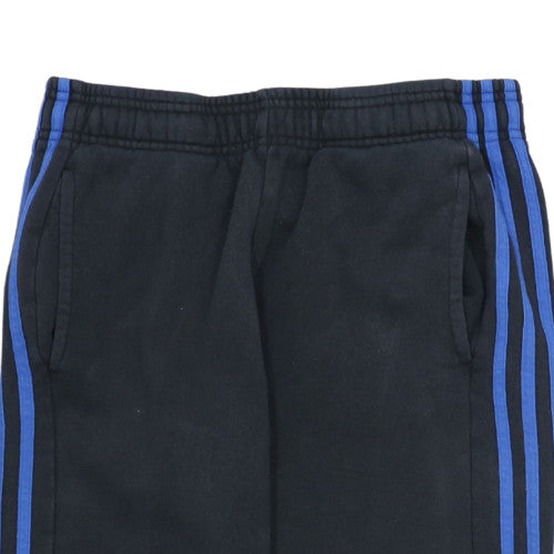 Adidas Boys Black Jogger Trousers 13-14 Years Fleece Lined Activewear