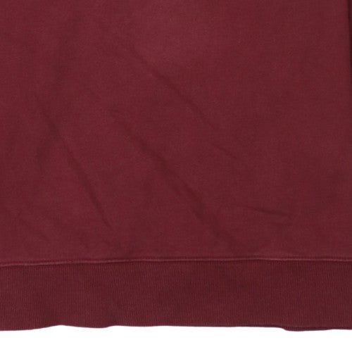 Nike Men's Red Embroidered Logo Crew Neck Sweatshirt Size L