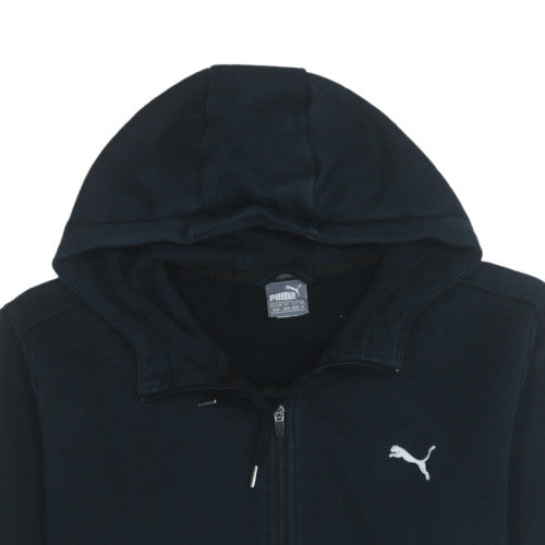 Puma Men's Black Full Zip Hoodie Size M Fleece Sweatshirt