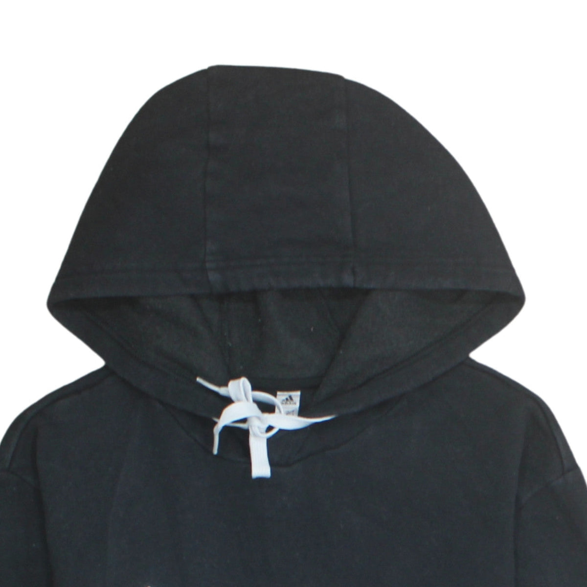 Adidas Men Black Pullover Hoodie Medium Fleece Logo Sportswear