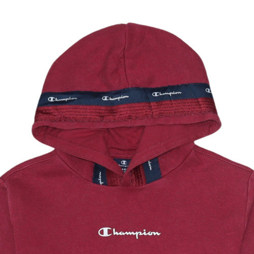 Champion Teens Red Pullover Hoodie XL Logo Graphic Fleece