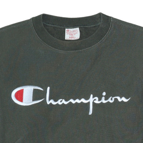 Champion Men's Green Small Reverse Weave Crew Neck Sweatshirt
