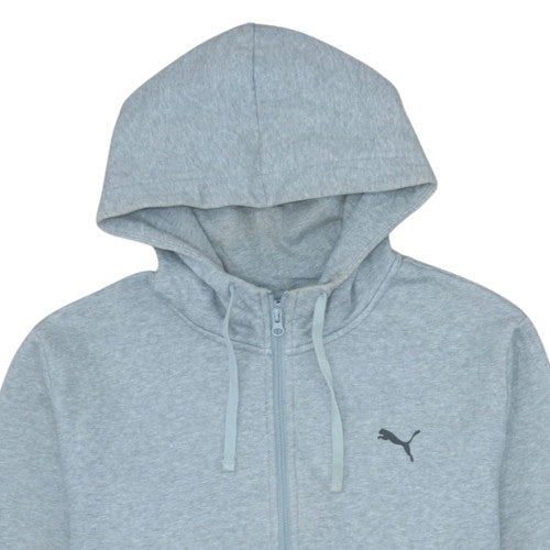Puma Mens Grey XL Full Zip Fleece Hoodie with Logo