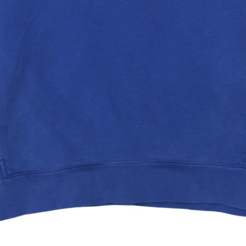 Nike Men's Blue XS Pullover Hoodie with Red Logo