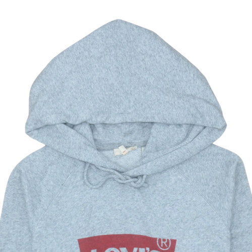 Levi's Men's Grey Small Pullover Hoodie with Logo Print