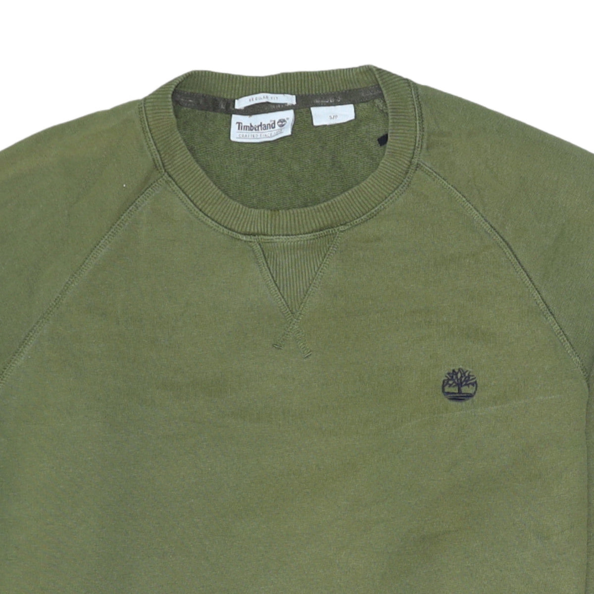 Timberland Men's Green Crew Neck Cotton Sweatshirt Size S
