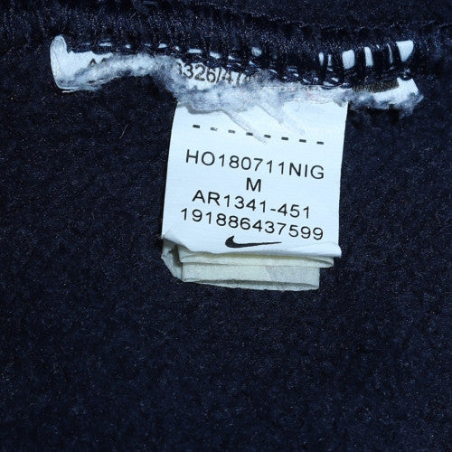Nike Men's Blue Pullover Hoodie Size M Fleece Logo Sportswear