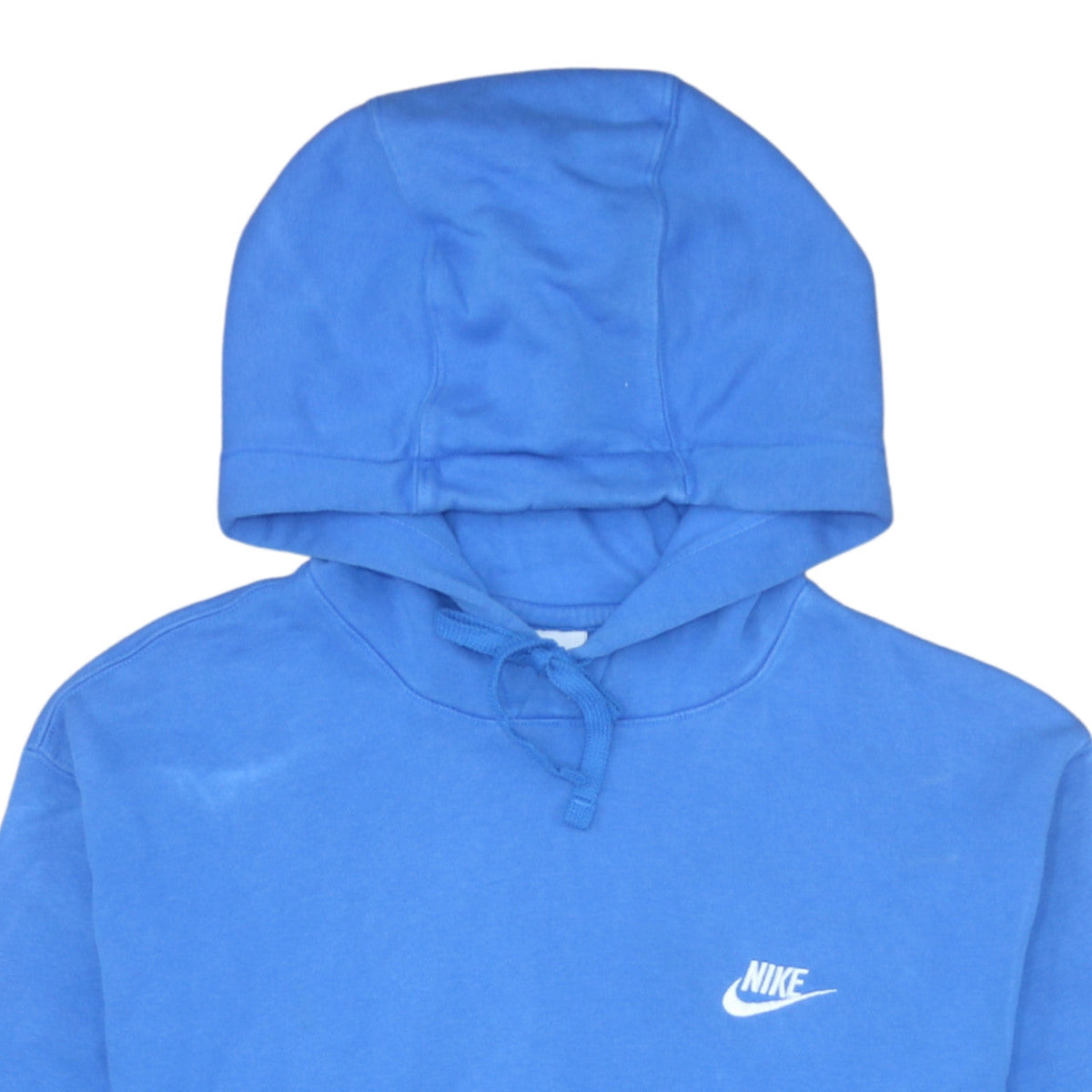Nike Womens Blue Pullover Hoodie Size L Cotton Blend Casual