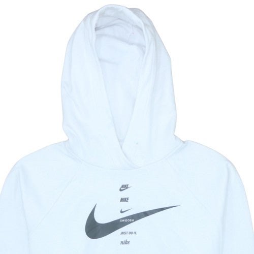 Nike Womens White Hooded Pullover Sweatshirt Medium Casual