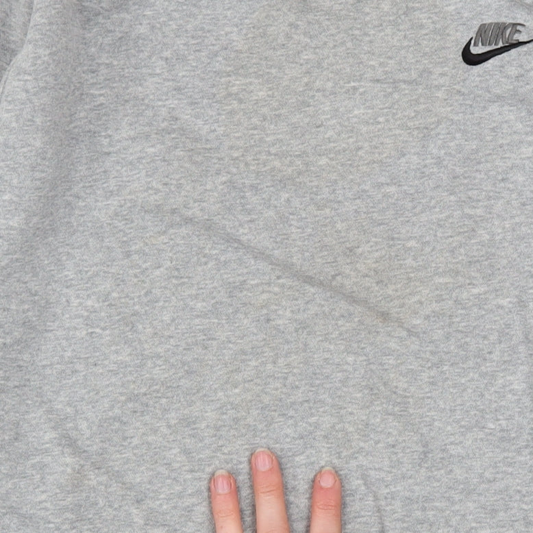 Nike Mens Grey Small Logo Crew Neck Pullover Sweatshirt