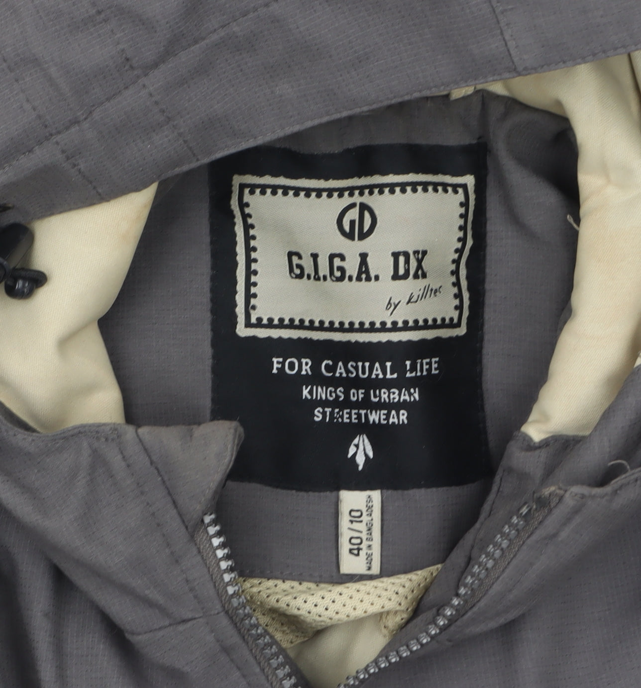 G.I.G.A. DX Women's Grey Softshell Hooded Windbreaker Jacket Size 12